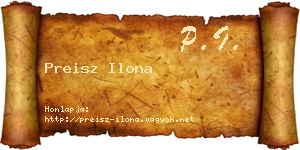 Preisz Ilona névjegykártya